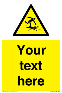 Custom warning thin ice